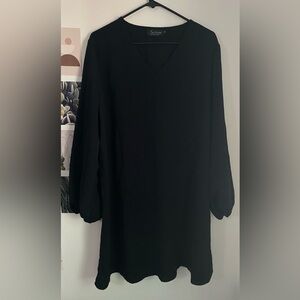 Elegant Black V-Neck Dress